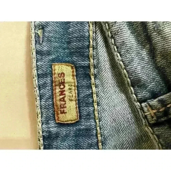 SILVER FRANCES FLARE BLUE SLIGHT DISTRESSING JEANS SIZE W31/L31 - Picture 6 of 8